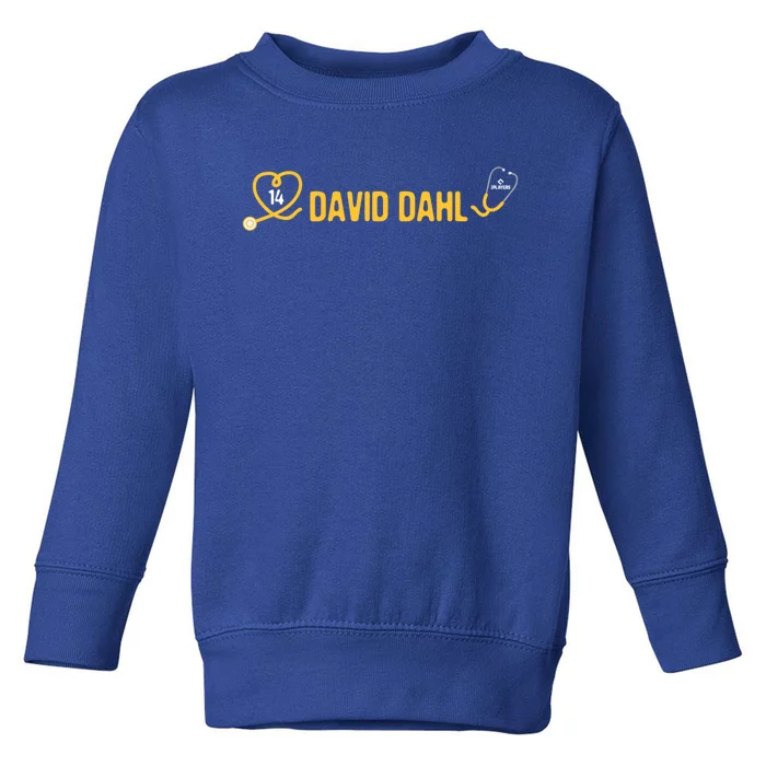 David Dahl Milwaukee Baseball Player Medical Student Doctor Meaningful Gift Toddler Sweatshirt