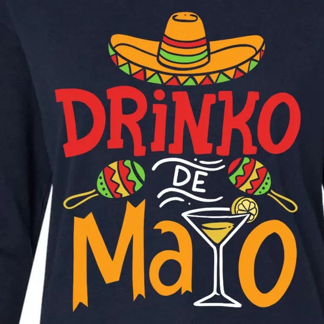 Drinko De Mayo Cinco De Mayo Fiesta Womens Cotton Relaxed Long Sleeve T-Shirt