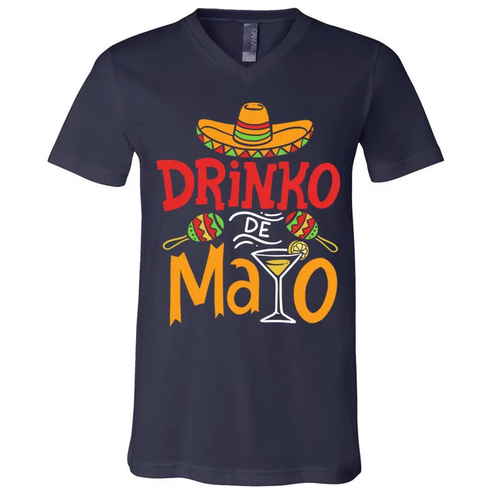 Drinko De Mayo Cinco De Mayo Fiesta V-Neck T-Shirt