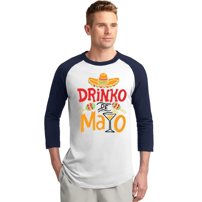 Drinko De Mayo Cinco De Mayo Fiesta Baseball Sleeve Shirt