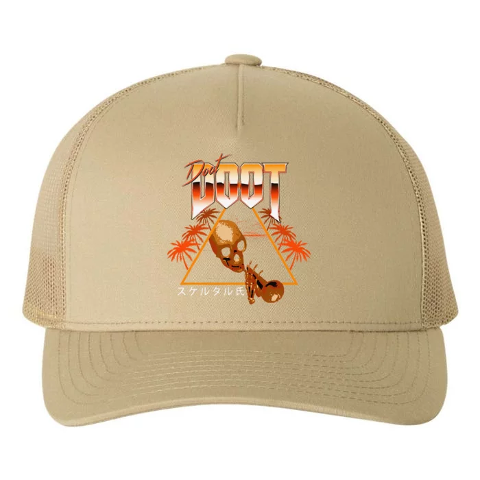 Doot Doot Mr Skeltal Spooky Boi Halloween Retro Streetwear Yupoong Adult 5-Panel Trucker Hat