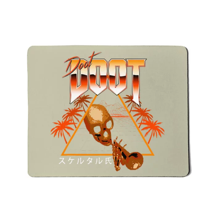 Doot Doot Mr Skeltal Spooky Boi Halloween Retro Streetwear Mousepad