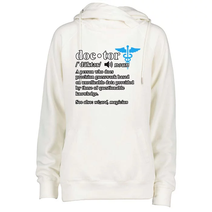 Doctor Definition Medical School Student Graduate Graphic Gift Womens Funnel Neck Pullover Hood