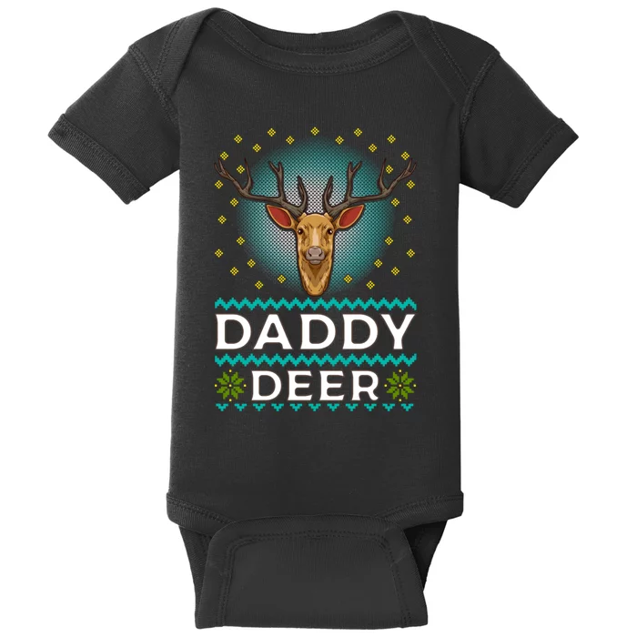 Daddy Deer Matching Family Christmas Funny Gift Baby Bodysuit