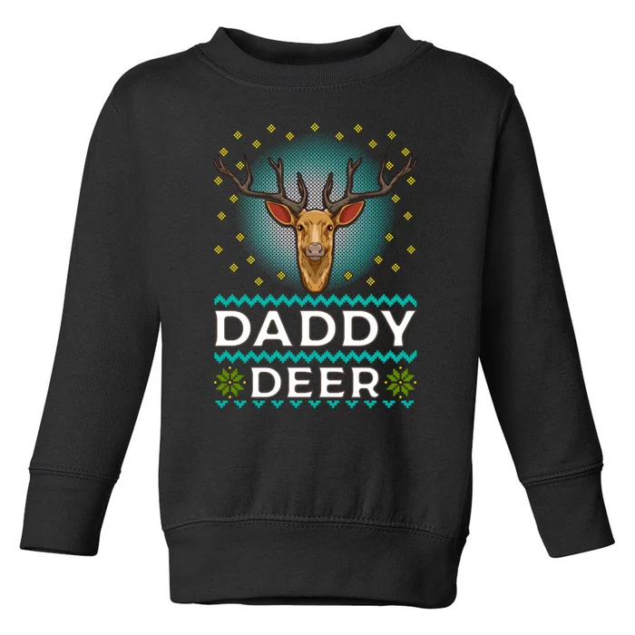 Daddy Deer Matching Family Christmas Funny Gift Toddler Sweatshirt