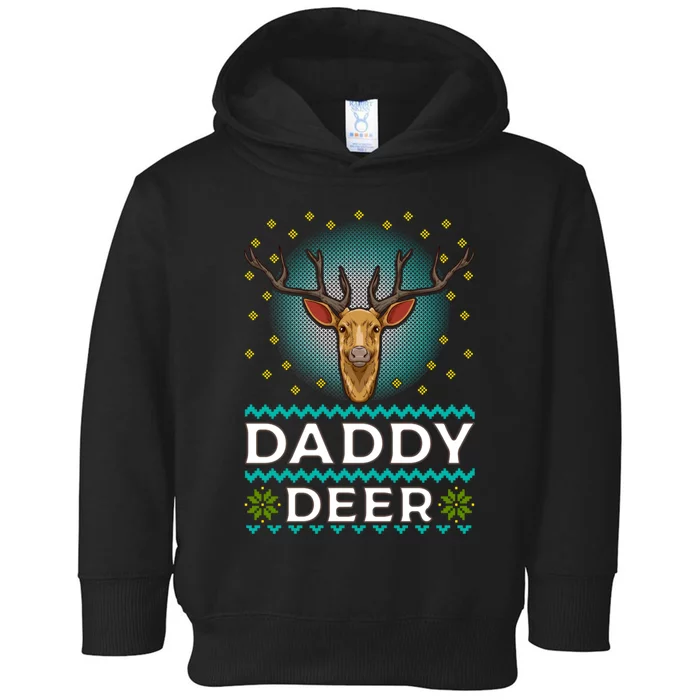 Daddy Deer Matching Family Christmas Funny Gift Toddler Hoodie