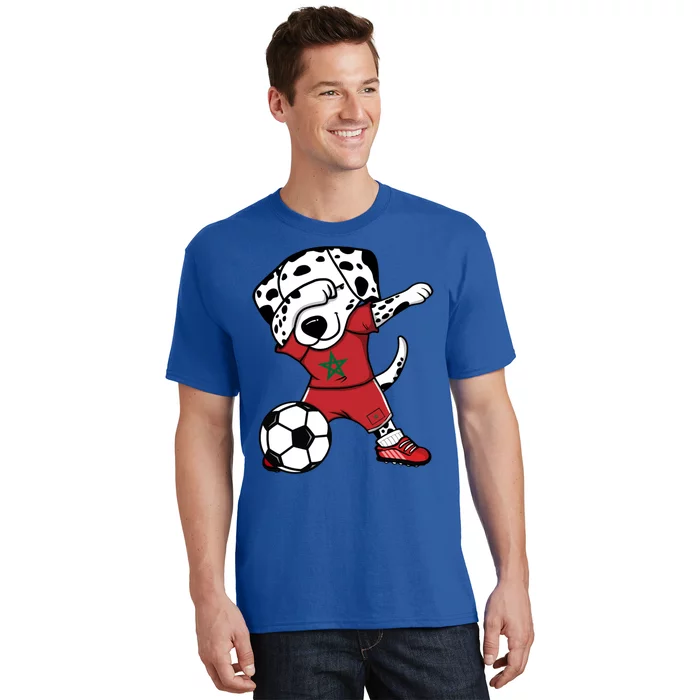 Dab Dalmatian Morocco Soccer Fans Jersey Moroccan Football Gift T-Shirt