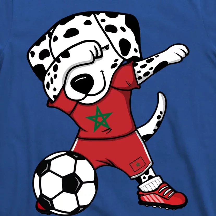 Dab Dalmatian Morocco Soccer Fans Jersey Moroccan Football Gift T-Shirt