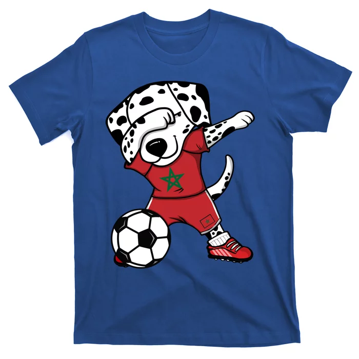 Dab Dalmatian Morocco Soccer Fans Jersey Moroccan Football Gift T-Shirt