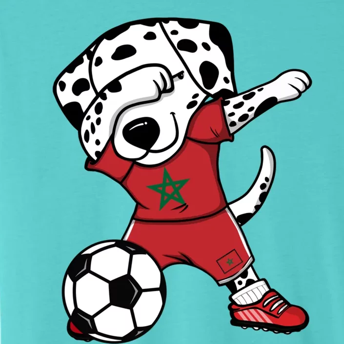 Dab Dalmatian Morocco Soccer Fans Jersey Moroccan Football Gift ChromaSoft Performance T-Shirt