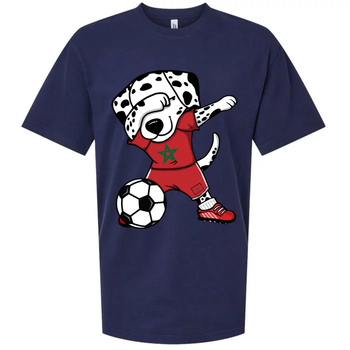 Dab Dalmatian Morocco Soccer Fans Jersey Moroccan Football Gift Sueded Cloud Jersey T-Shirt