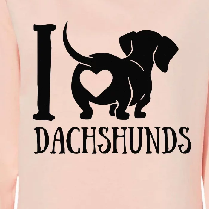 Dachshund Dad Mom Owner Lover Dog Paws Weiner I Love Dachs Womens California Wash Sweatshirt