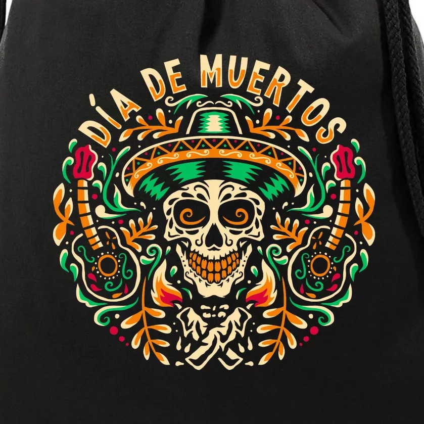 Dia De Muertos Drawstring Bag