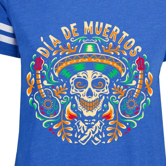 Dia De Muertos Enza Ladies Jersey Football T-Shirt