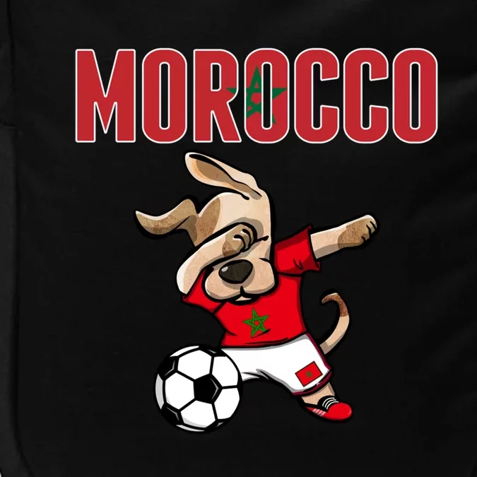 Dabbing Dog Morocco Soccer Fans Jersey Moroccan Football Funny Gift Impact Tech Backpack