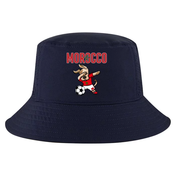 Dabbing Dog Morocco Soccer Fans Jersey Moroccan Football Funny Gift Cool Comfort Performance Bucket Hat