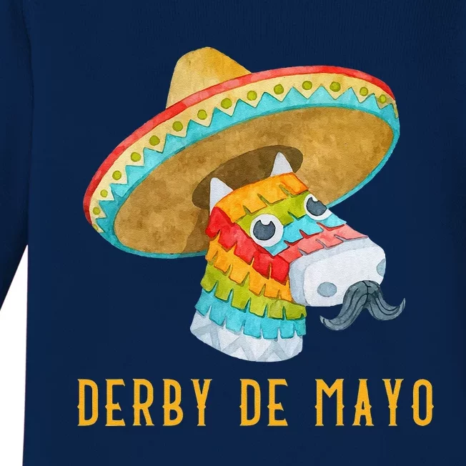 Derby De Mayo Kentucky Horse Race Mexico Pinata Mexican Baby Long Sleeve Bodysuit