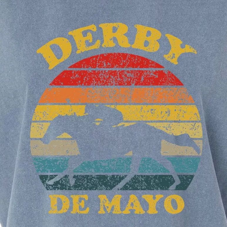 Derby De Mayo Party 2024 Lets Fiesta Horse Race Garment-Dyed Women's Muscle Tee