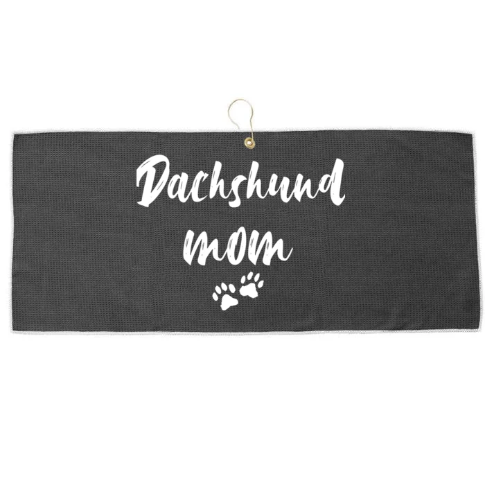 Dachshund Dog Mom Long Sleeve Large Microfiber Waffle Golf Towel