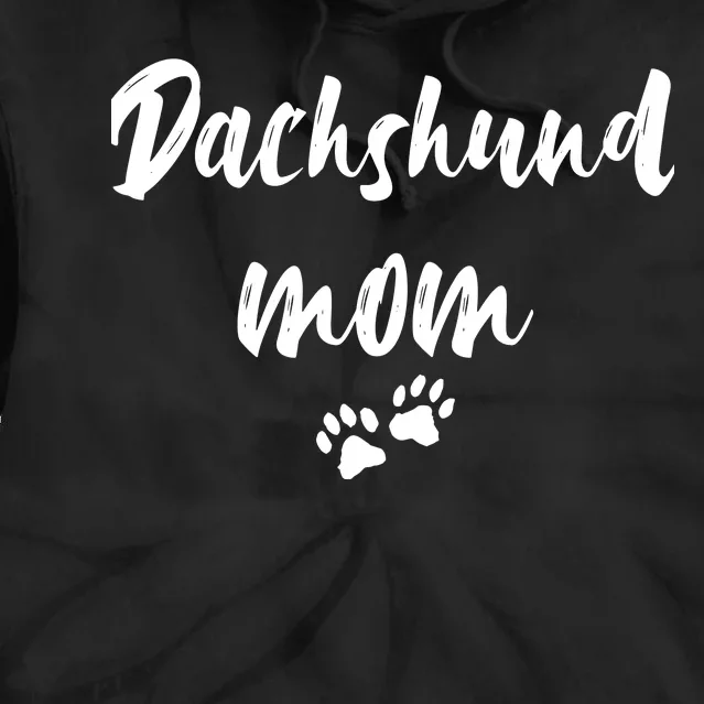 Dachshund Dog Mom Long Sleeve Tie Dye Hoodie