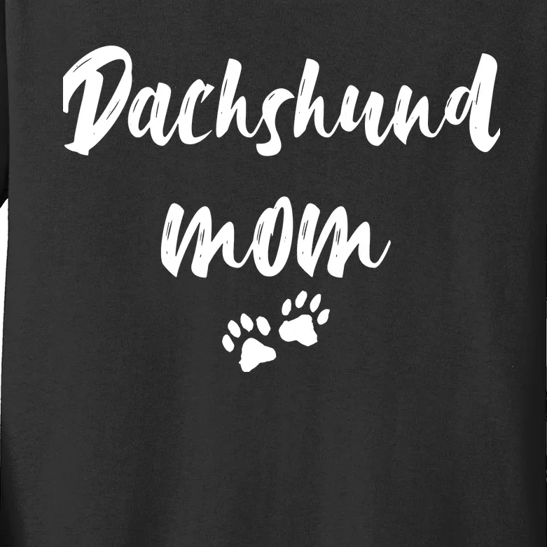 Dachshund Dog Mom Long Sleeve Kids Long Sleeve Shirt