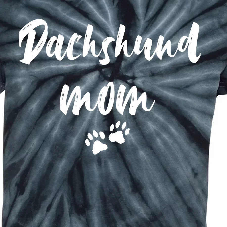 Dachshund Dog Mom Long Sleeve Kids Tie-Dye T-Shirt