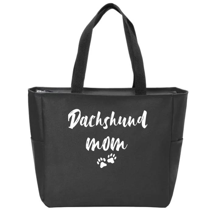 Dachshund Dog Mom Long Sleeve Zip Tote Bag