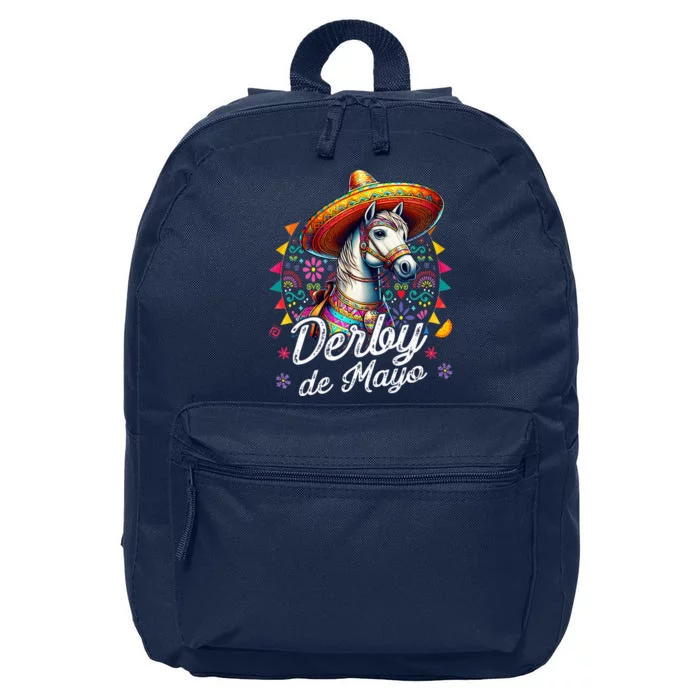 Derby De Mayo Horse Racing Mexican 16 in Basic Backpack