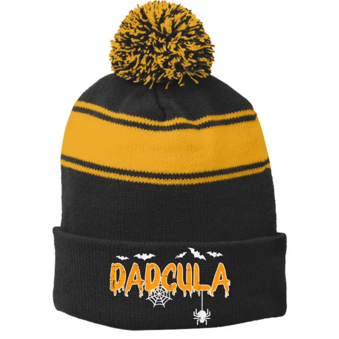 Dadcula Daddy Matching Family Halloween Costume Dad Stripe Pom Pom Beanie