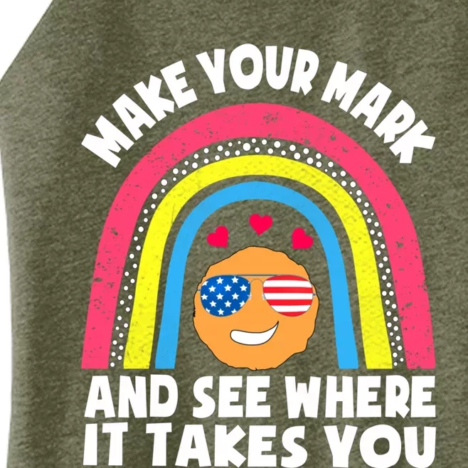 Dot Day Make Your Mark And See Where It Takes You Cute Gift Women’s Perfect Tri Rocker Tank