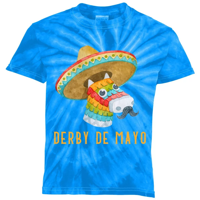 Derby De Mayo Kentucky Horse Race Mexico Pinata Mexican Meaningful Gift Kids Tie-Dye T-Shirt