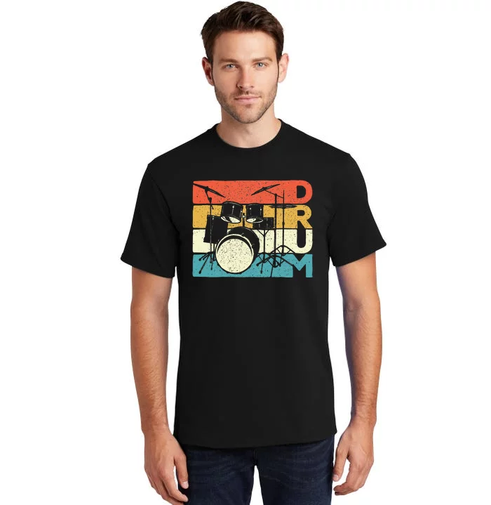 Drum Drummer Music Band Lover Percussion Tall T-Shirt