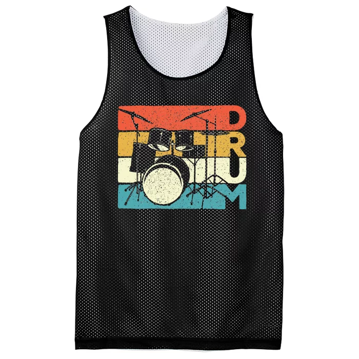 Drum Drummer Music Band Lover Percussion Mesh Reversible Basketball Jersey Tank