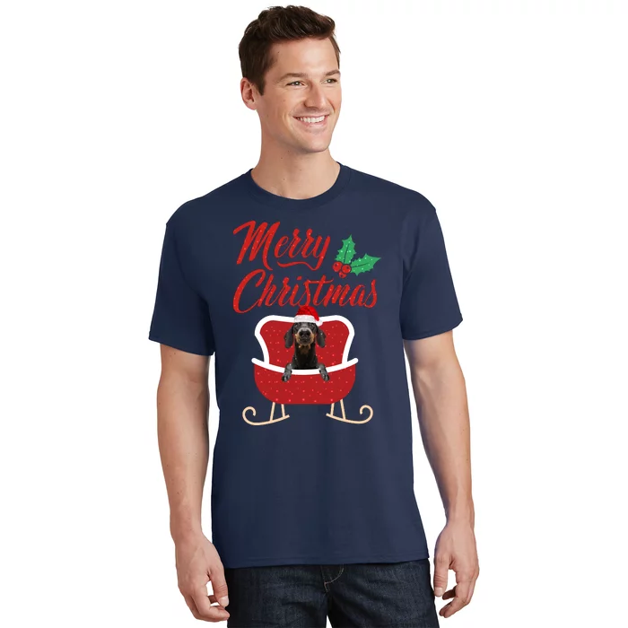 Dachshund Dog Merry Christmas Design For The Holiday Season! T-Shirt