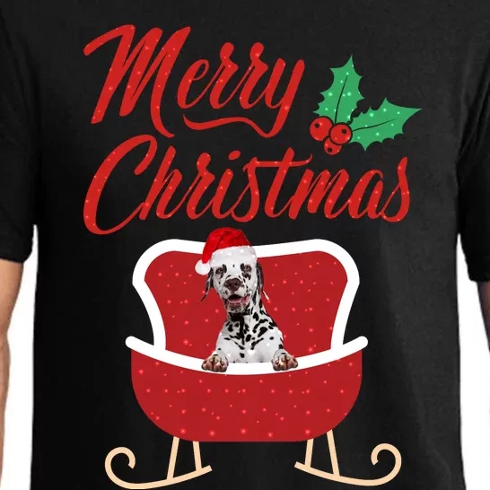 Dalmatian Dog Merry Christmas Design For The Holiday Season! Pajama Set