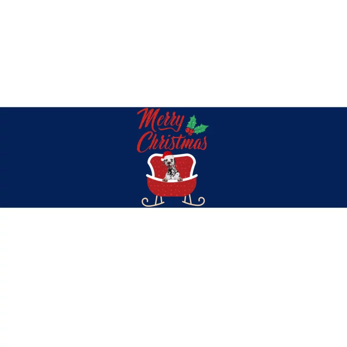 Dalmatian Dog Merry Christmas Design For The Holiday Season! Bumper Sticker