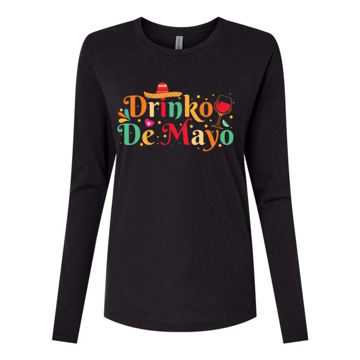 Drinko De Mayo Typography T Womens Cotton Relaxed Long Sleeve T-Shirt