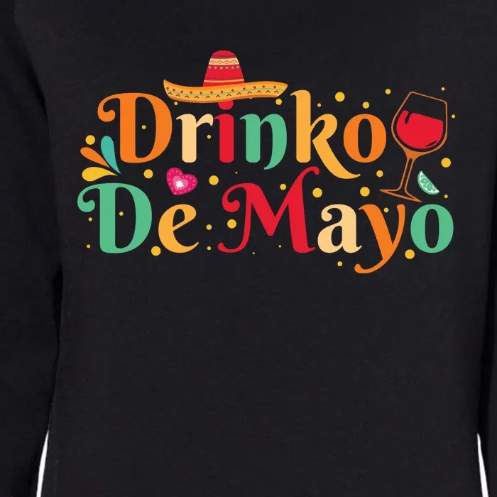 Drinko De Mayo Typography T Womens California Wash Sweatshirt