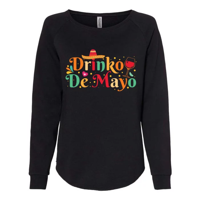 Drinko De Mayo Typography T Womens California Wash Sweatshirt