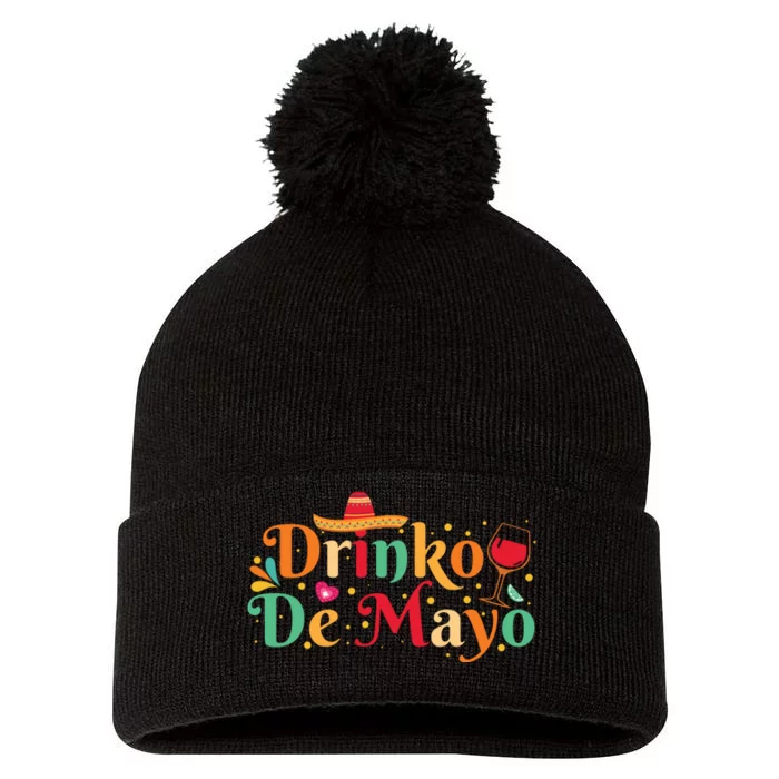 Drinko De Mayo Typography T Pom Pom 12in Knit Beanie