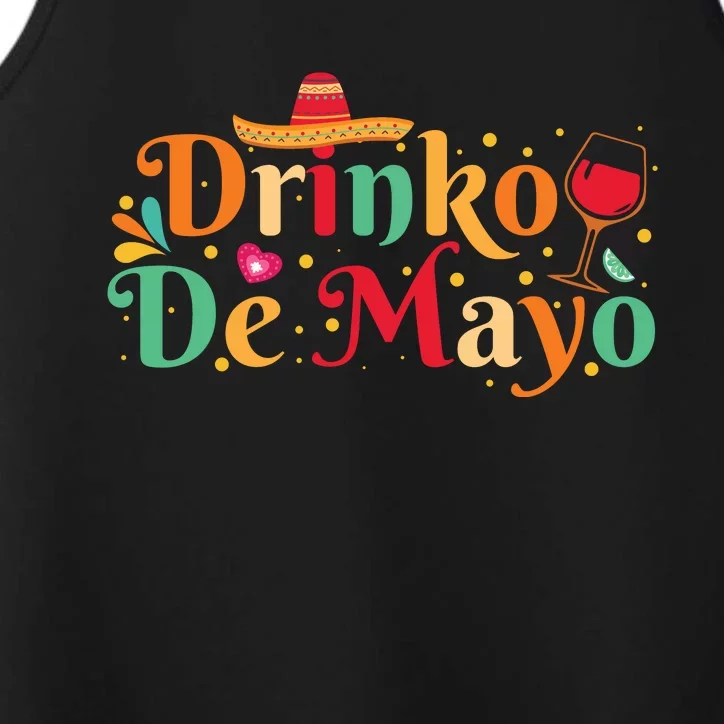 Drinko De Mayo Typography T Performance Tank