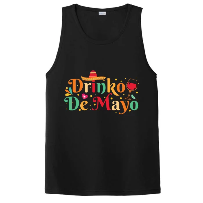 Drinko De Mayo Typography T Performance Tank