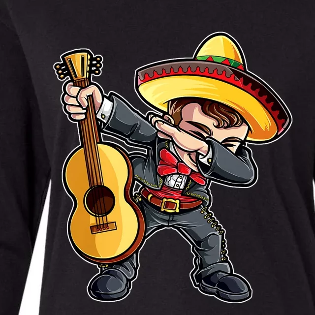 Dabbing Dab Mariachi Dad Mexican Sombrero Cinco De Mayo Daddy Fiesta Womens Cotton Relaxed Long Sleeve T-Shirt