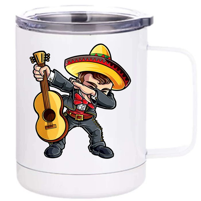 Dabbing Dab Mariachi Dad Mexican Sombrero Cinco De Mayo Daddy Fiesta Front & Back 12oz Stainless Steel Tumbler Cup