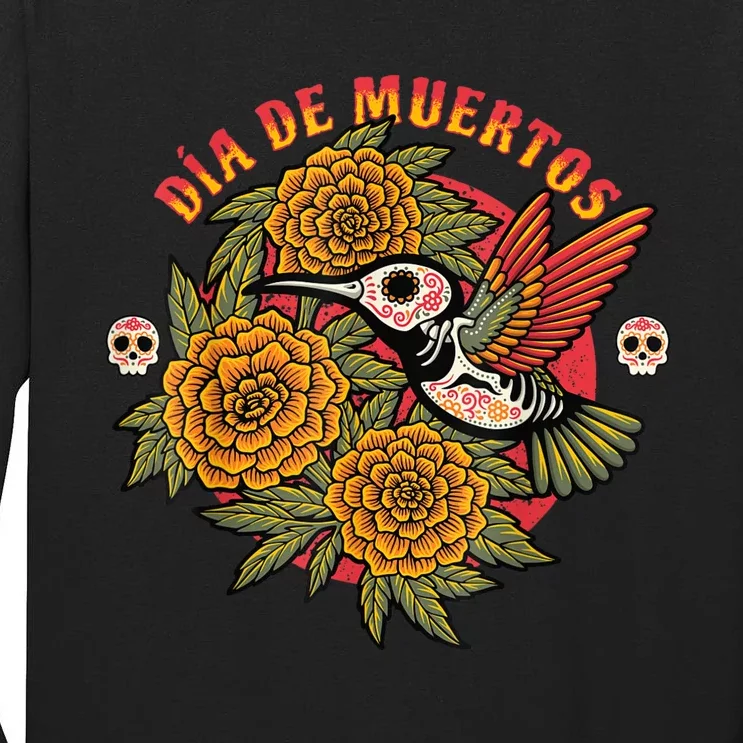 Dia De Muertos Hummingbird Tall Long Sleeve T-Shirt