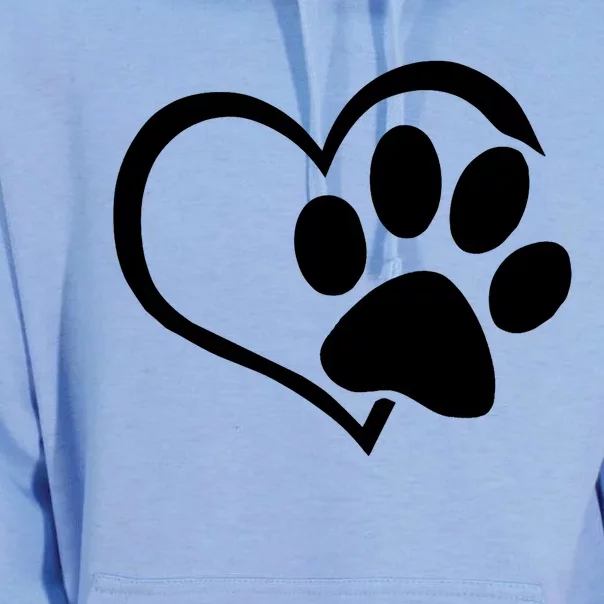 Dog Dad Mom Puppy Love Dogs Paw Print Heart Unisex Surf Hoodie