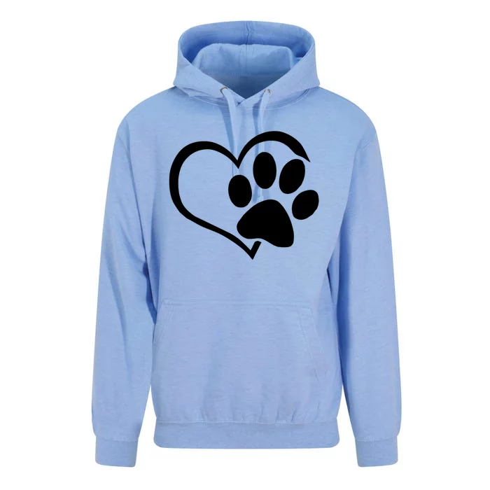 Dog Dad Mom Puppy Love Dogs Paw Print Heart Unisex Surf Hoodie