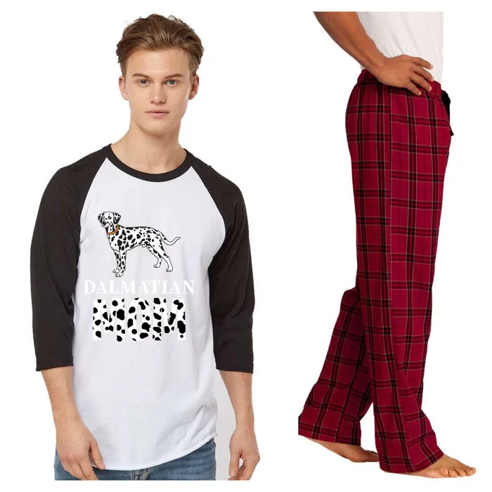 Dog Dalmatian Mom Cool Gift Raglan Sleeve Pajama Set