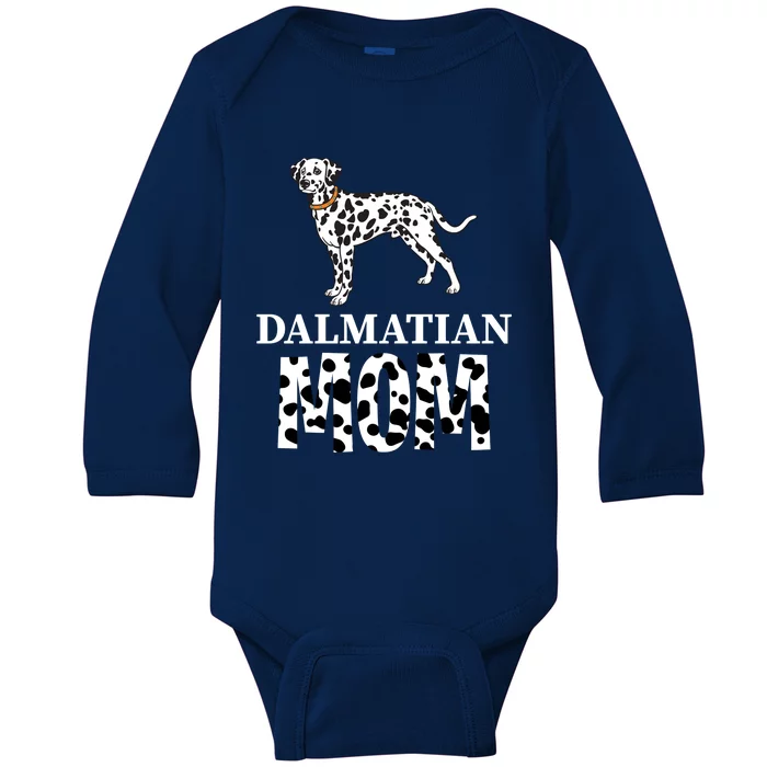 Dog Dalmatian Mom Cool Gift Baby Long Sleeve Bodysuit