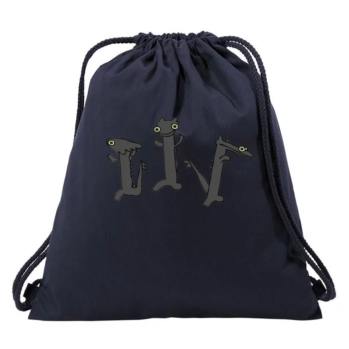 Dancing Dragon Meme Drawstring Bag